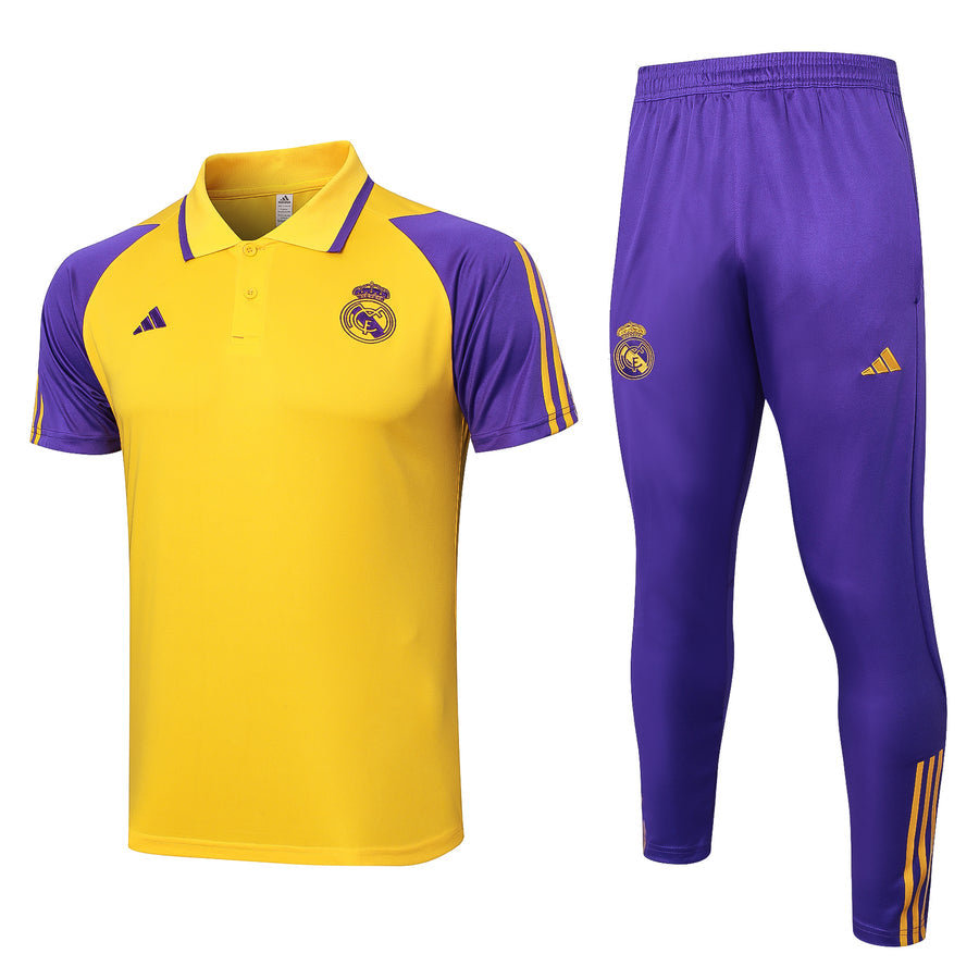 Survêtement ensemble Polo Real Madrid jaune/violet 2024/25