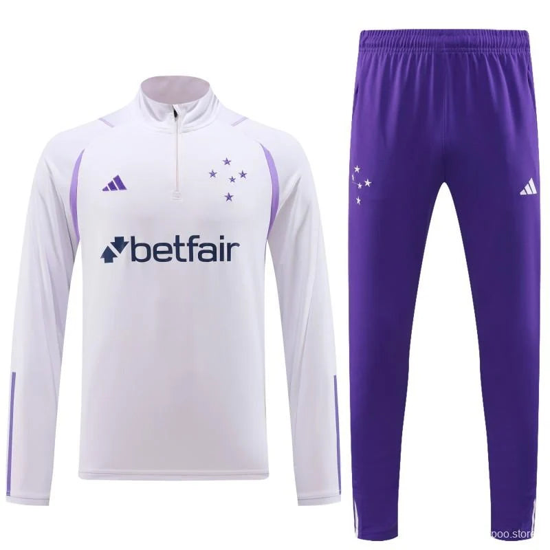 Survêtement Cruzeiro blanc/violet 2023/24
