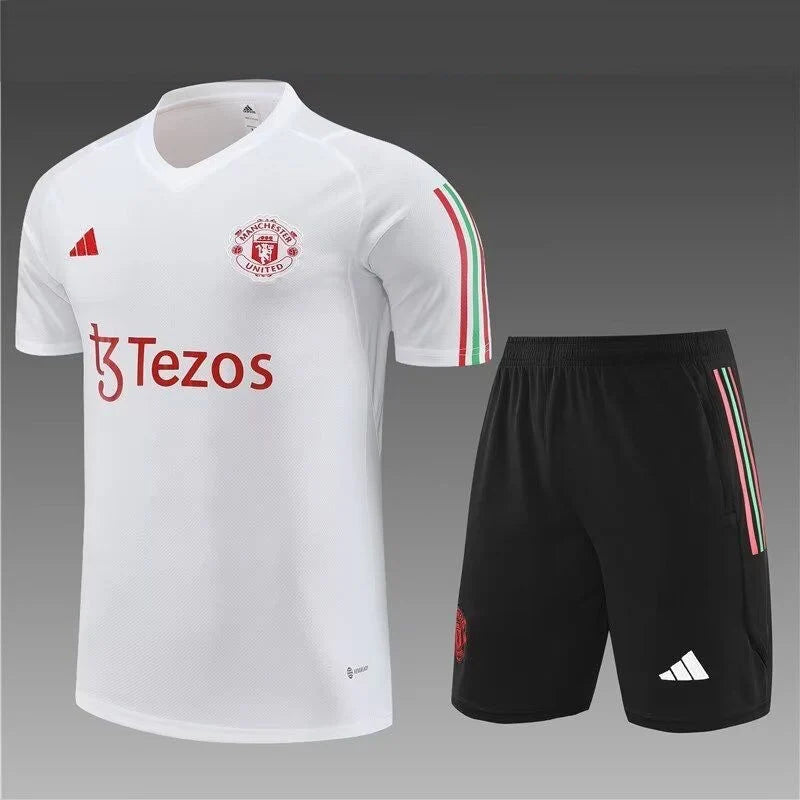 Kit Manchester United training blanc/noir 2022/23