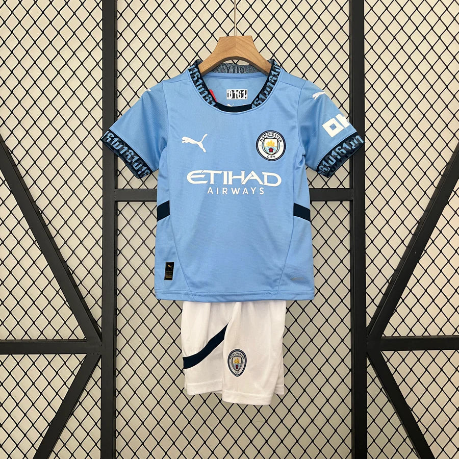 Kit ensemble football Manchester City domicile 2024/25-Enfant