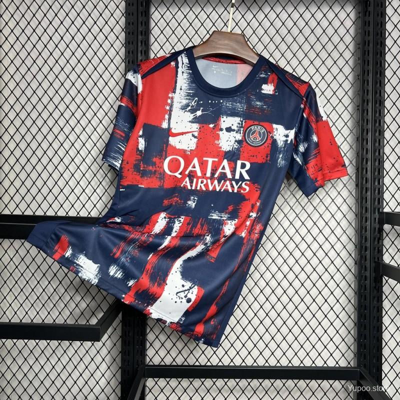 Maillot football PSG Paris pré-match 2024/25