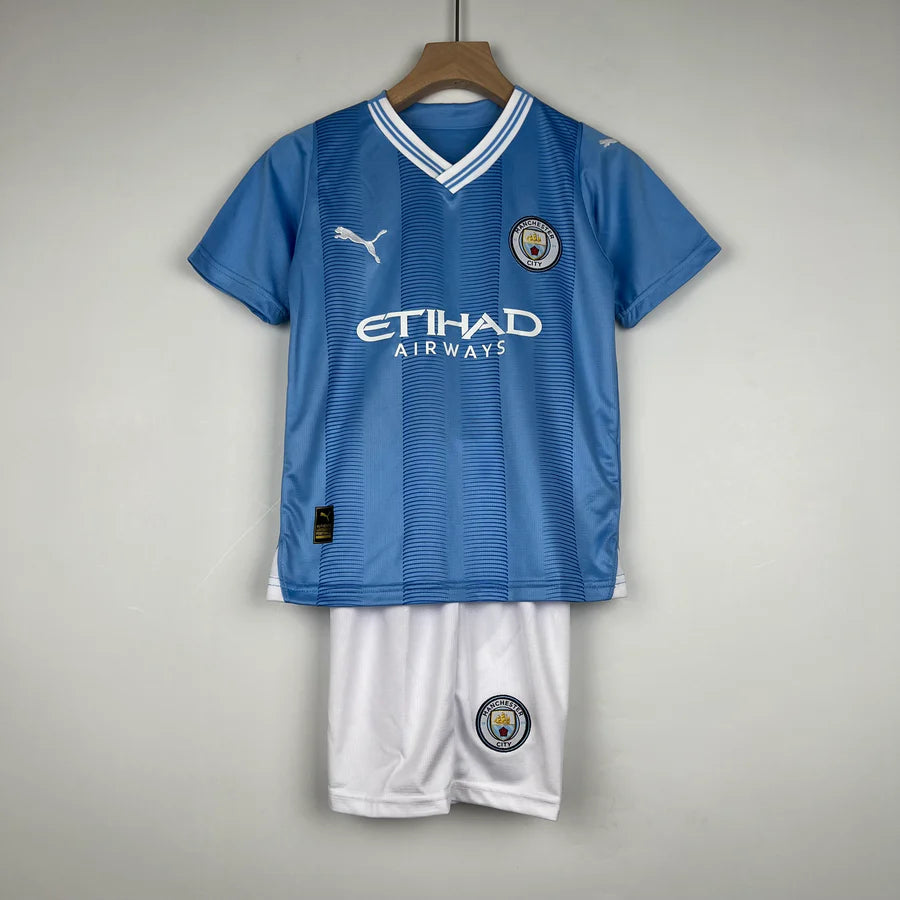 Kit ensemble football Manchester City domicile 2023/24-Enfant