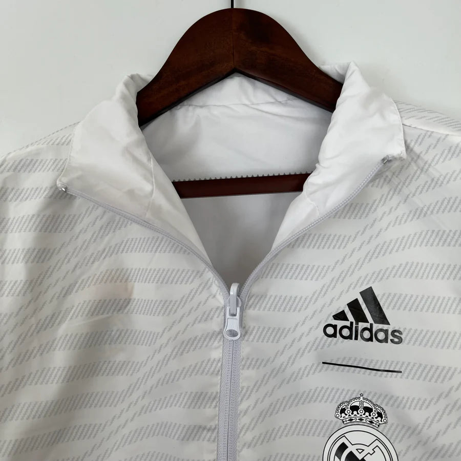 Veste coupe-vent Real Madrid réversible blanche 2023/24