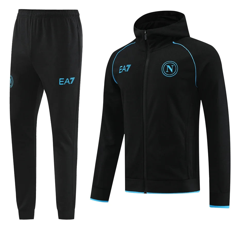 Survêtement ensemble football Napoli Naples jogging capuche noir 2024/25