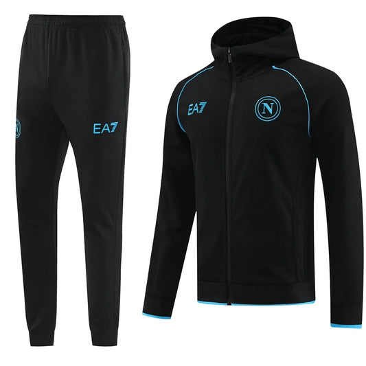 Survêtement ensemble football Napoli Naples jogging capuche noir 2024/25