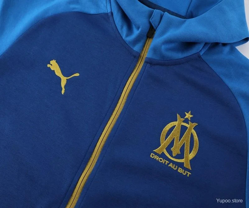 Survêtement ensemble football Capuche OM/Marseille bleu 2024/25