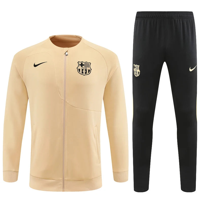 Survêtement FC Barcelone/Barcelona beige/noir 2023/24