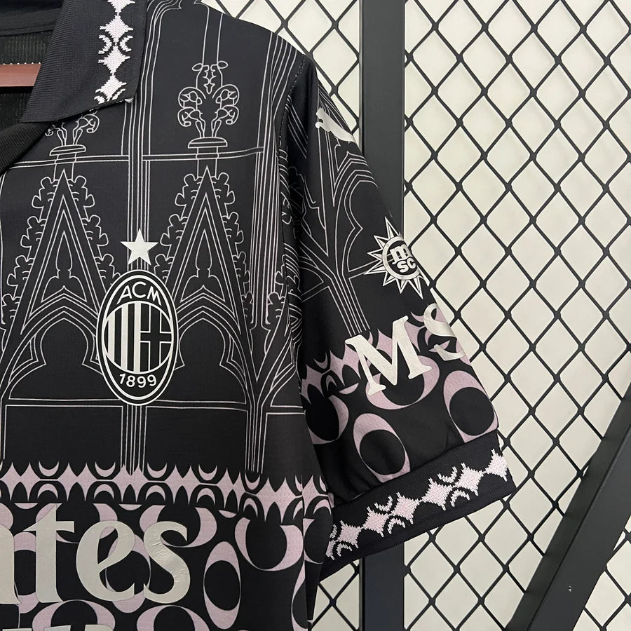 Maillot Milan AC x Pleasures Noir Fourth 2024/25