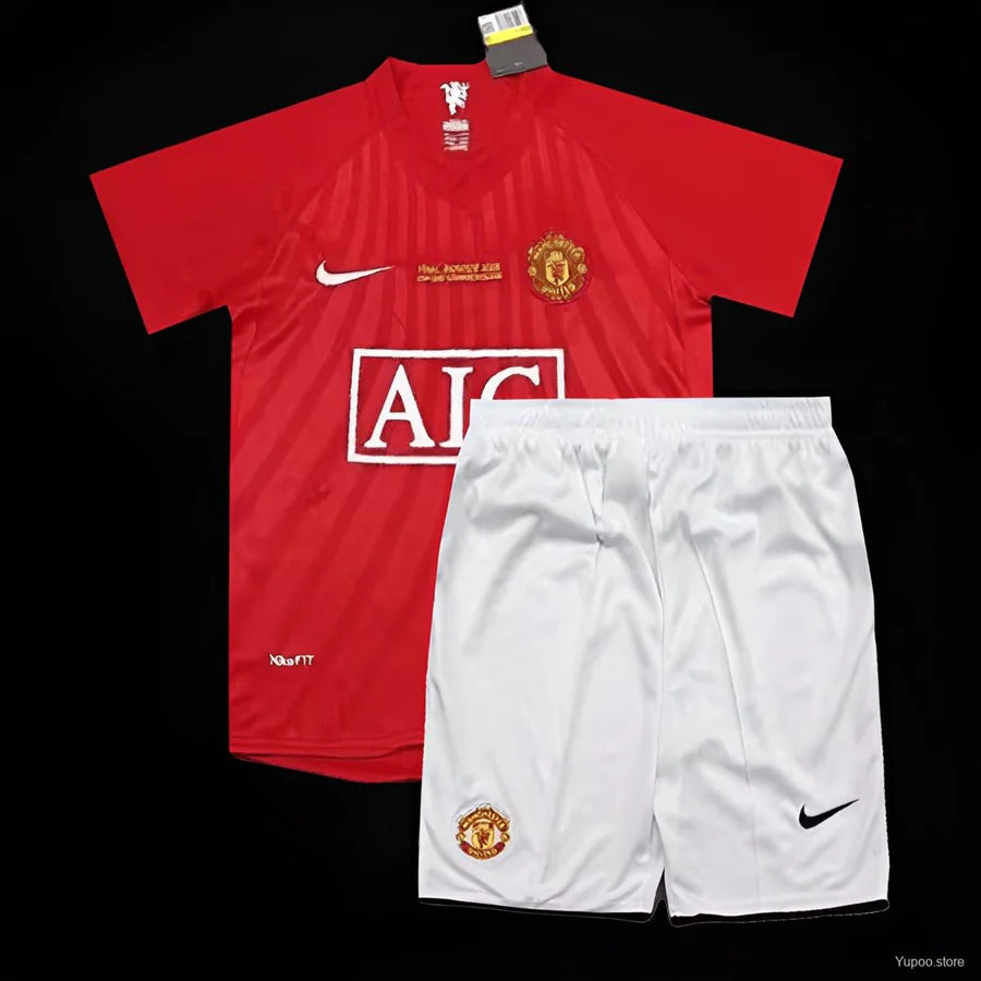 Kit Manchester United domicile Champions league 2007/08-Enfant