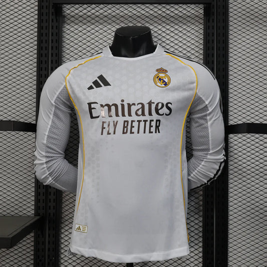 Maillot Real Madrid domicile Player Version manches longues 2025/26