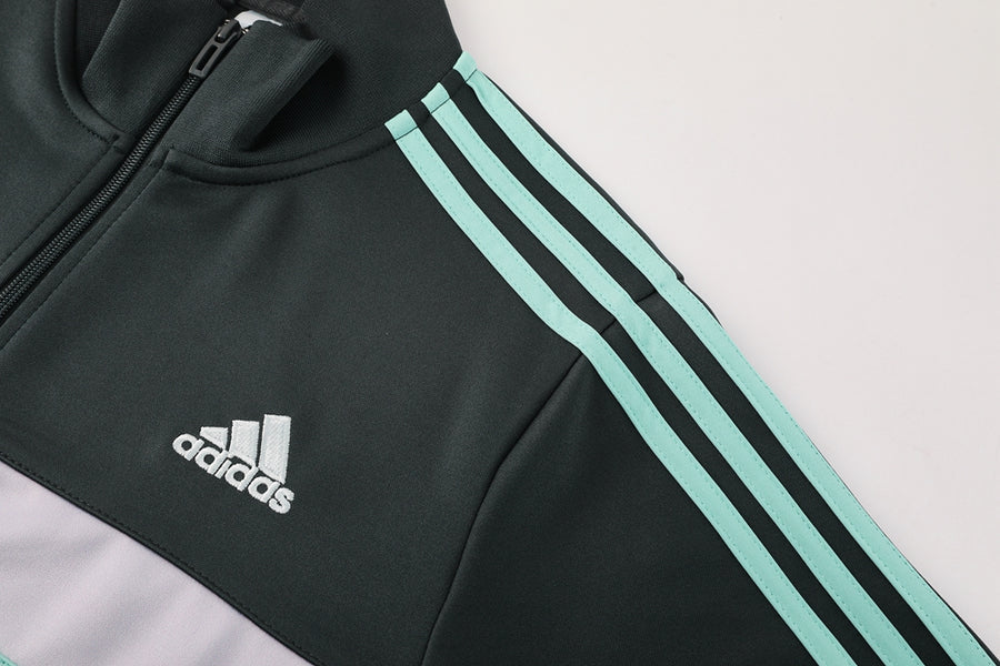Survêtement jogging Adidas Originals ensemble gris turquoise