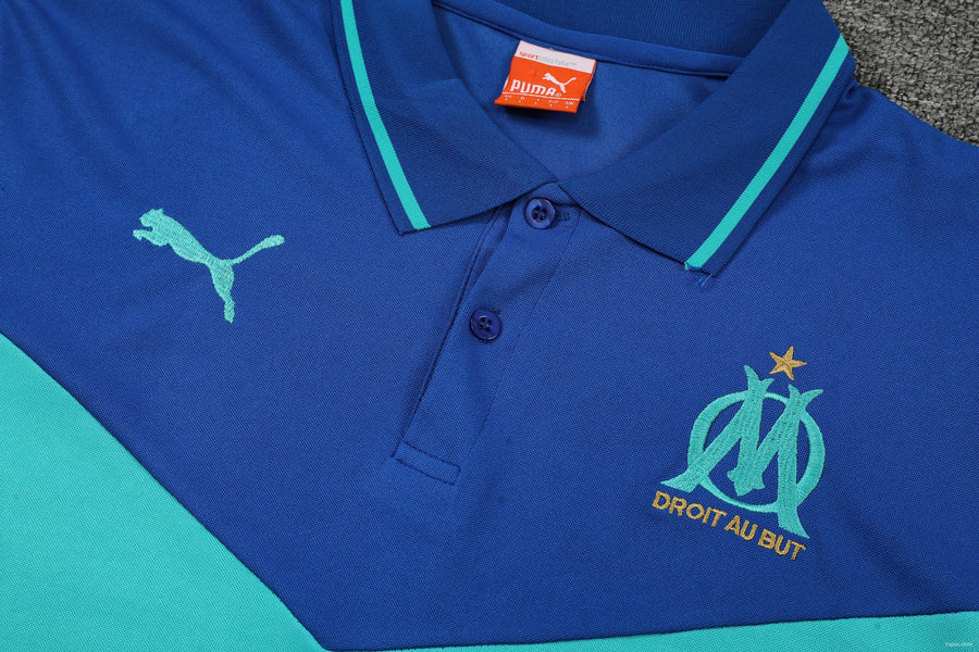 Survêtement Polo OM/Marseille bleu/turquoise 2022/23
