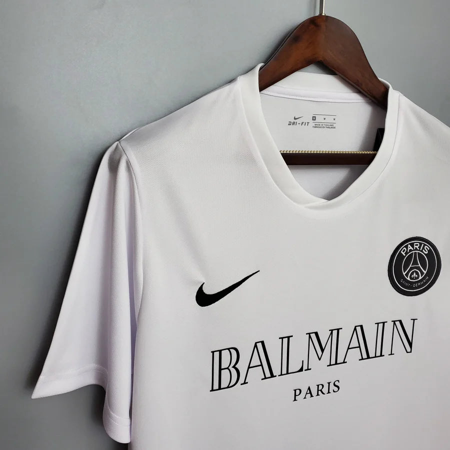 Maillot football PSG Paris Balmain blanc 2023/24