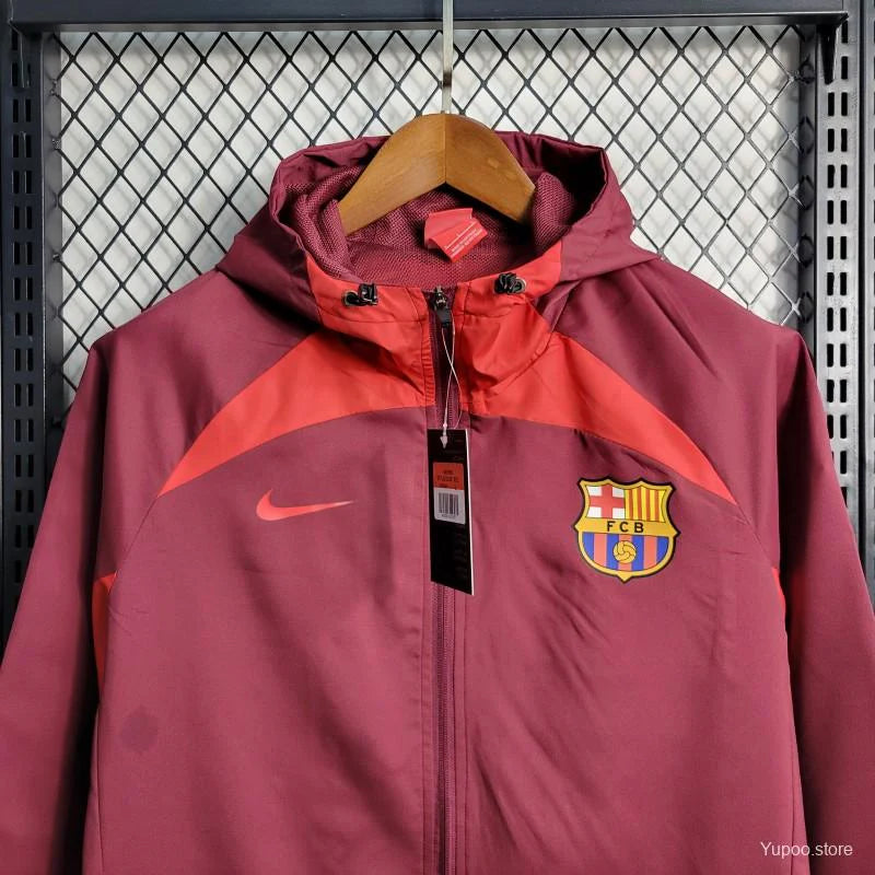 Veste coupe-vent FC Barcelone/Barcelona rouge 2023/24