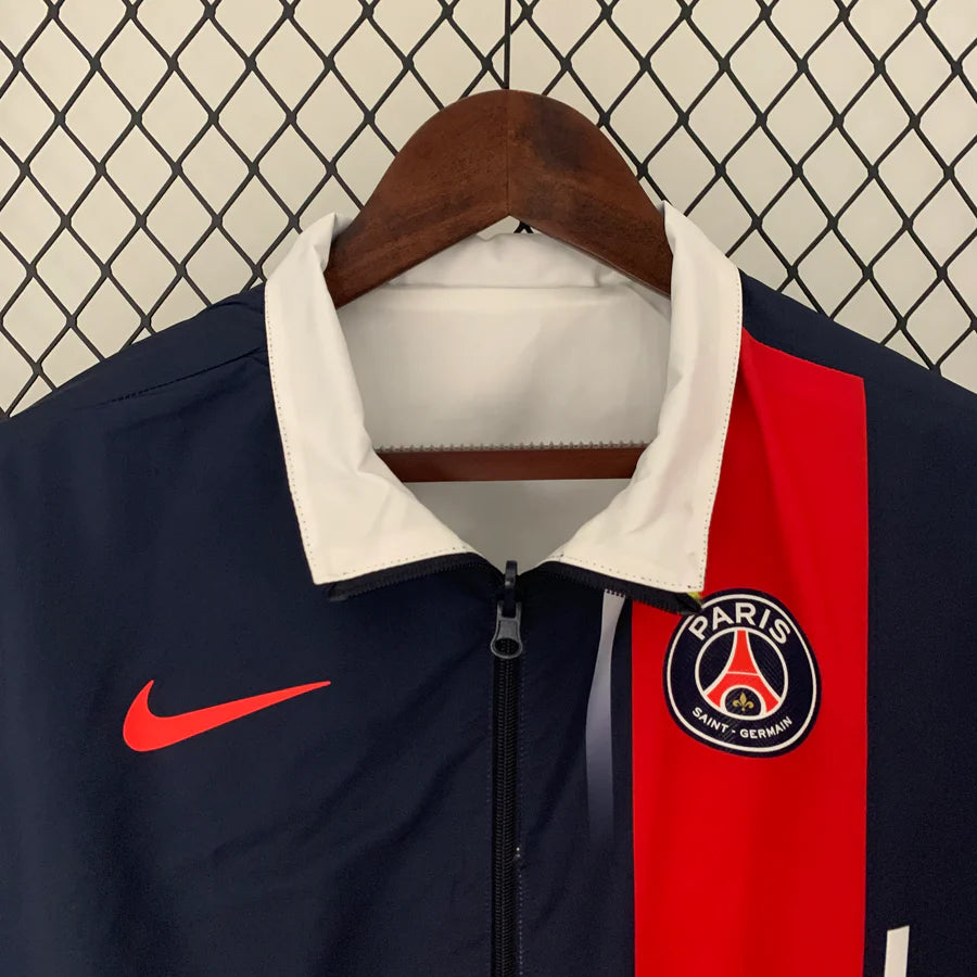 Veste coupe-vent Réversible PSG/Paris blanc/bleu 2023/24