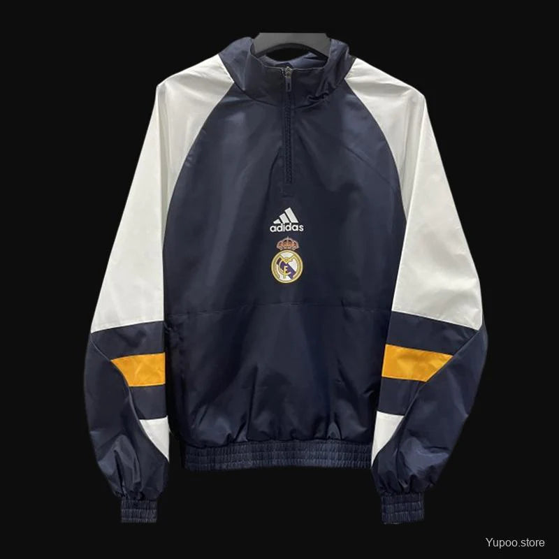 Veste coupe-vent Real Madrid blanc/bleu 2023/24