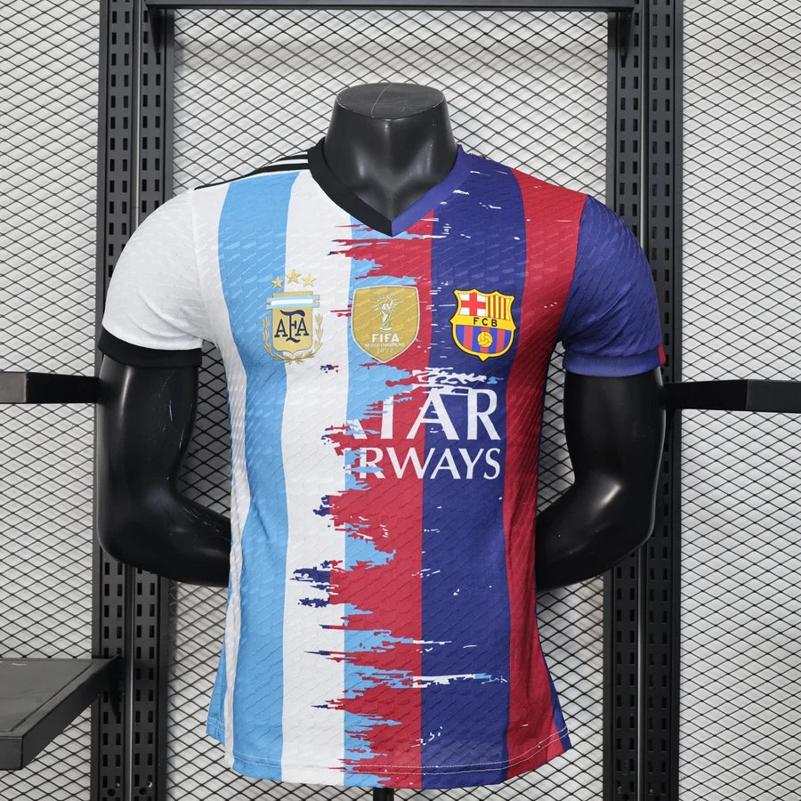 Maillot football Argentine x FC Barcelone Barcelona Version Spéciale 2025/26 MESSI #10