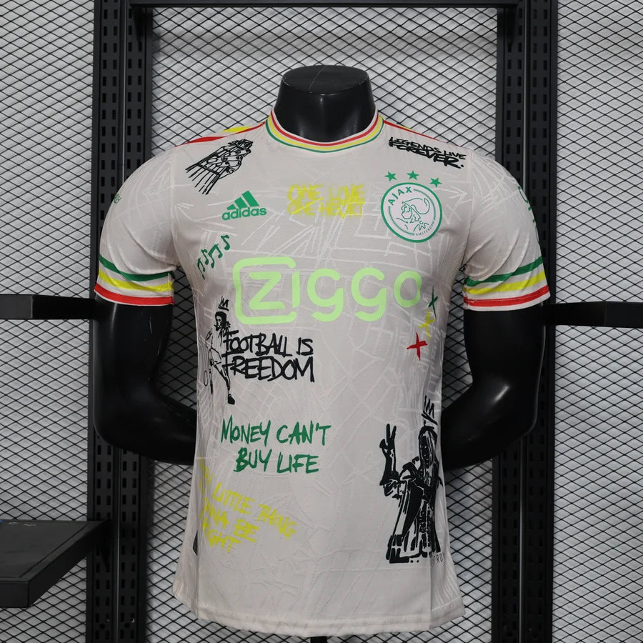 Maillot football Ajax Amsterdam Player Version Bob Marley 2025/26
