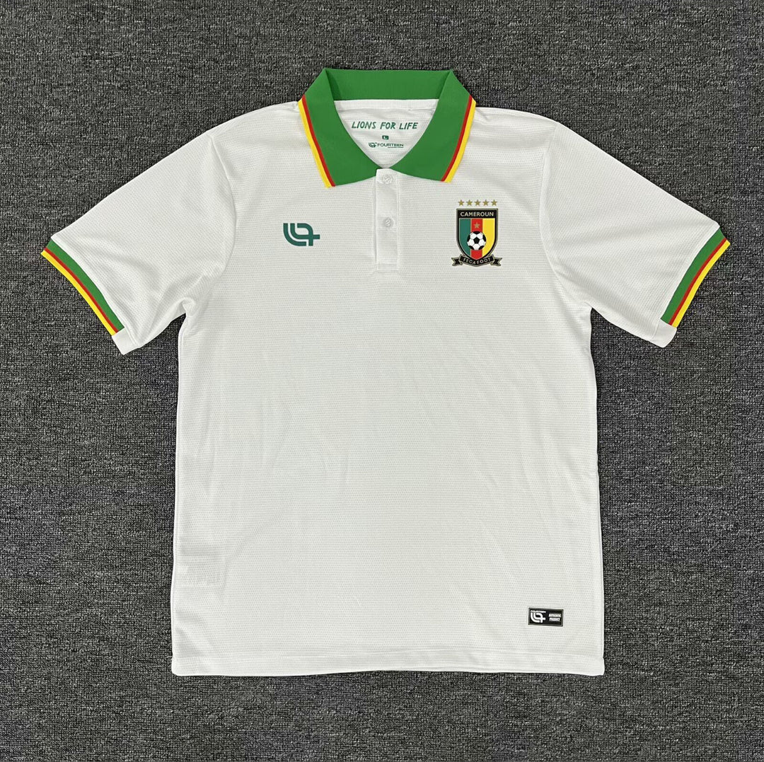 Maillot polo football Cameroun/Cameroon blanc 2025/26