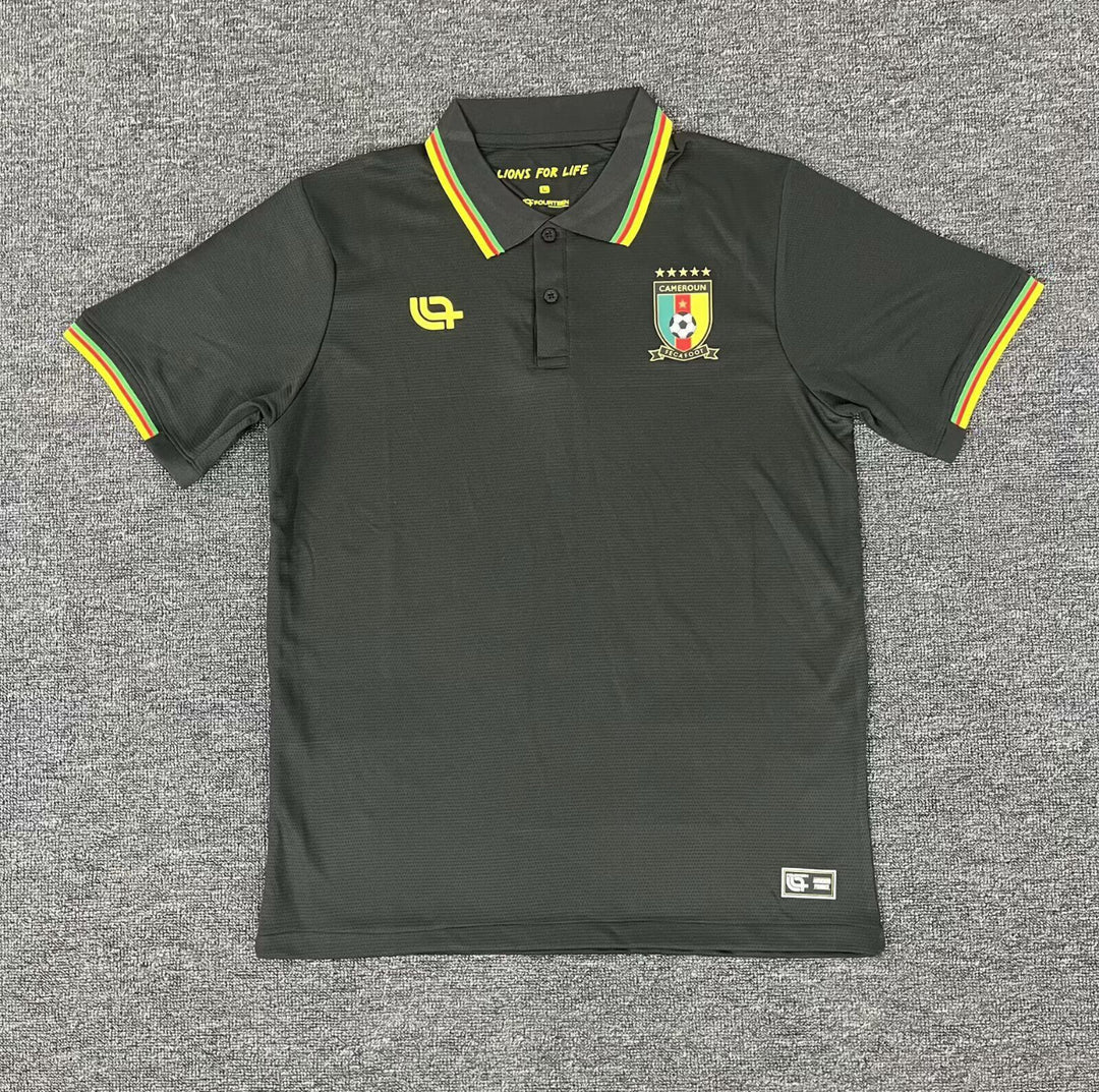 Maillot polo football Cameroun/Cameroon noir 2025/26