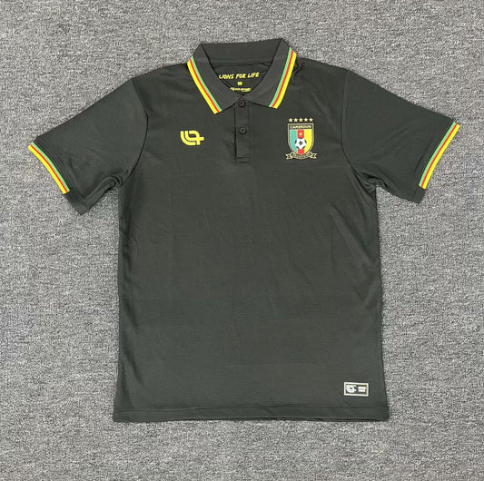 Maillot polo football Cameroun/Cameroon noir 2025/26