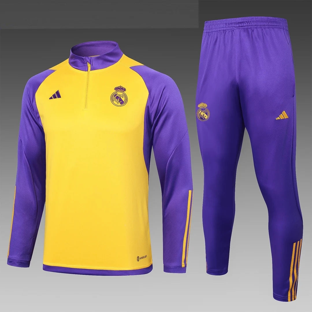 Survêtement ensemble football Real Madrid jaune/violet 2024/25