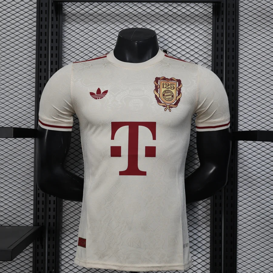 Maillot football Bayern Munich 125 ans Beige Player Version 2025/26