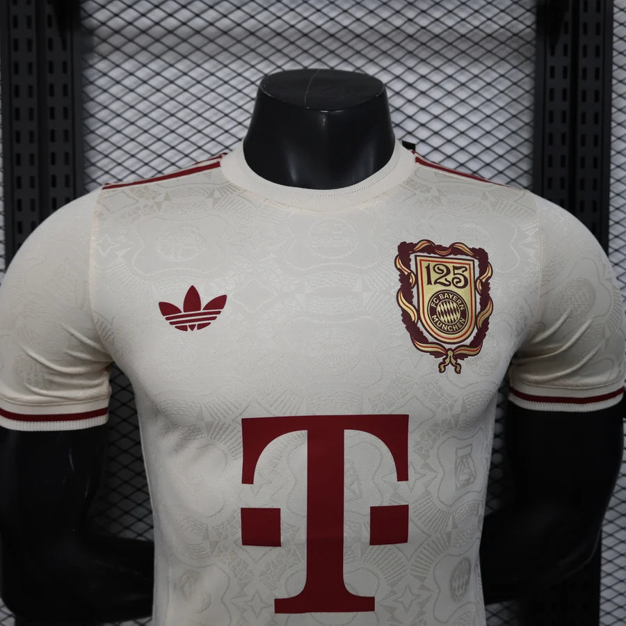 Maillot football Bayern Munich 125 ans Beige Player Version 2025/26