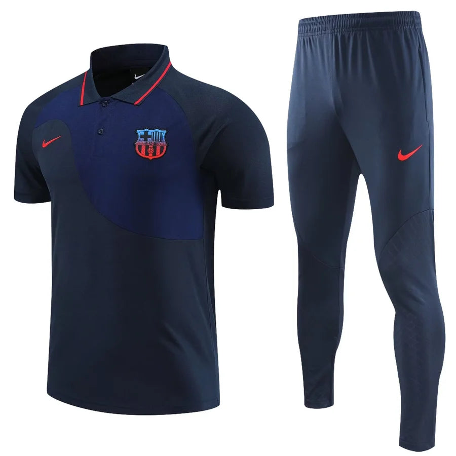 Survêtement Polo FC Barcelone/Barcelona bleu 2023