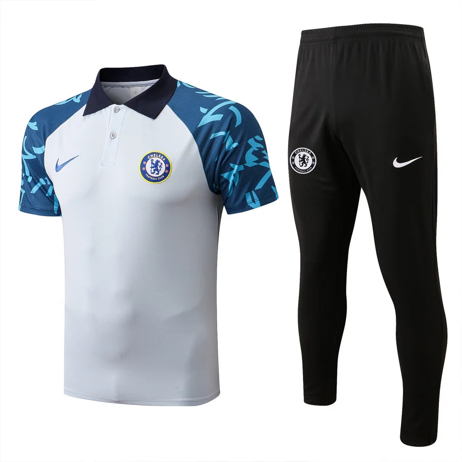 Survêtement Polo Chelsea blanc/bleu 2023