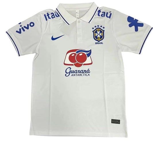 Maillot football Polo Brésil Brazil Blanc 2024/25