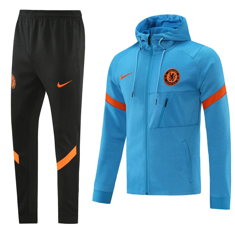 Survêtement Capuche Chelsea bleu/noir 2022/23