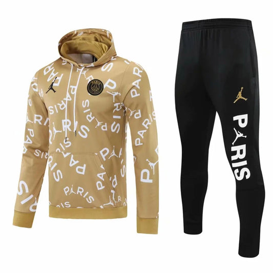 PSG Paris Gold Hooded Tracksuit 2022/23