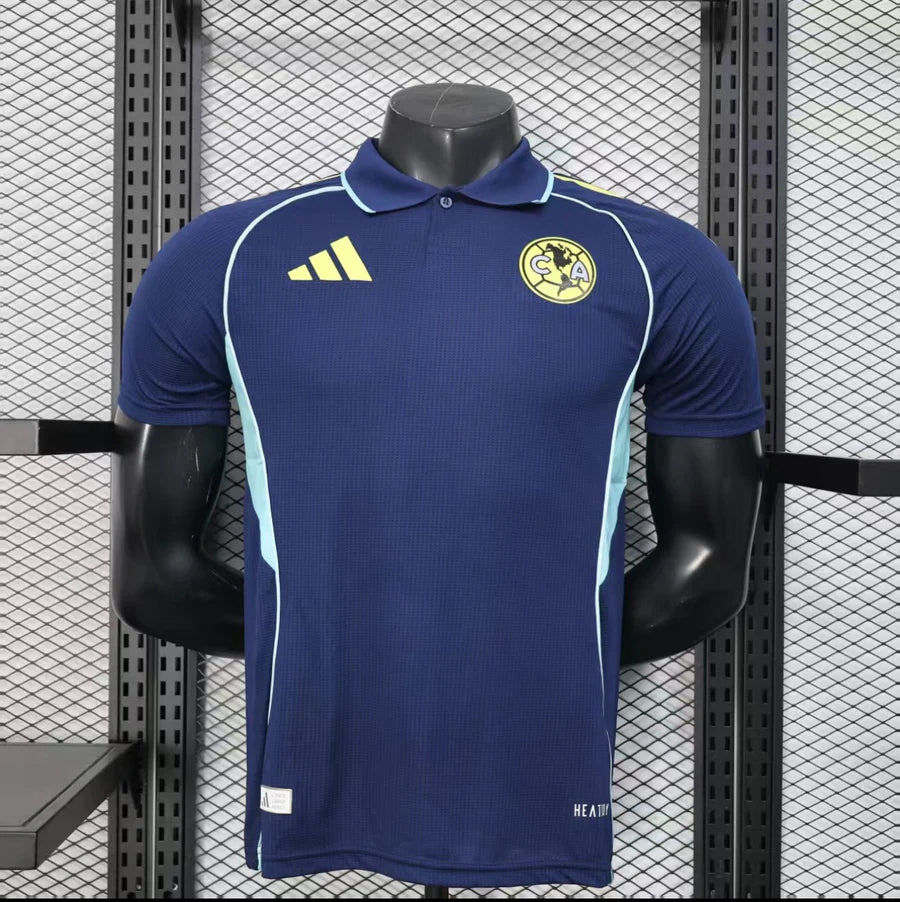 Maillot Polo football Club America Bleu Player Version 2025/26
