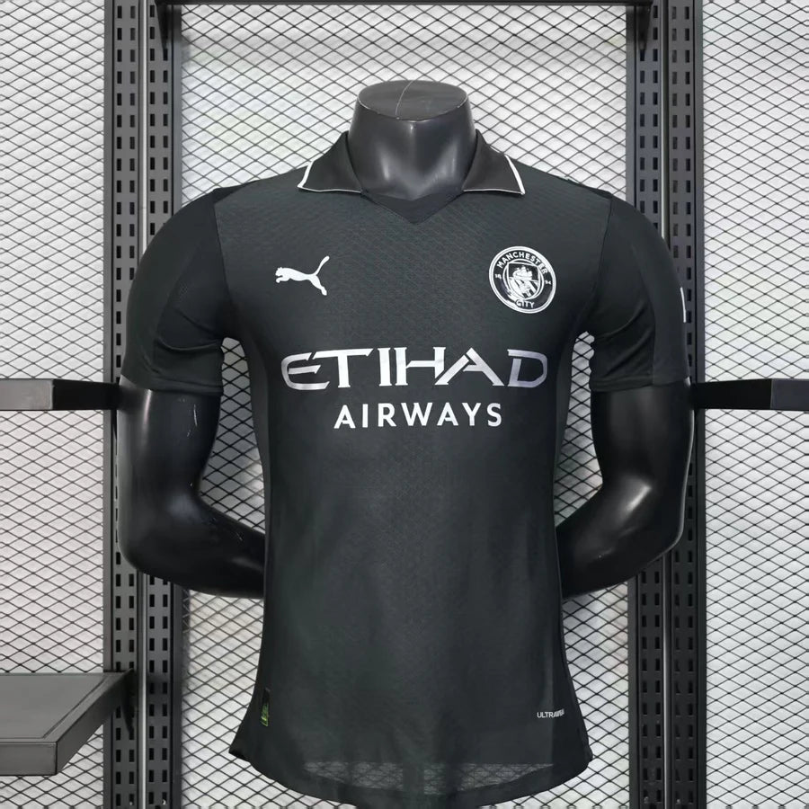 Maillot football Manchester 3e third noir Player Version 2025/26