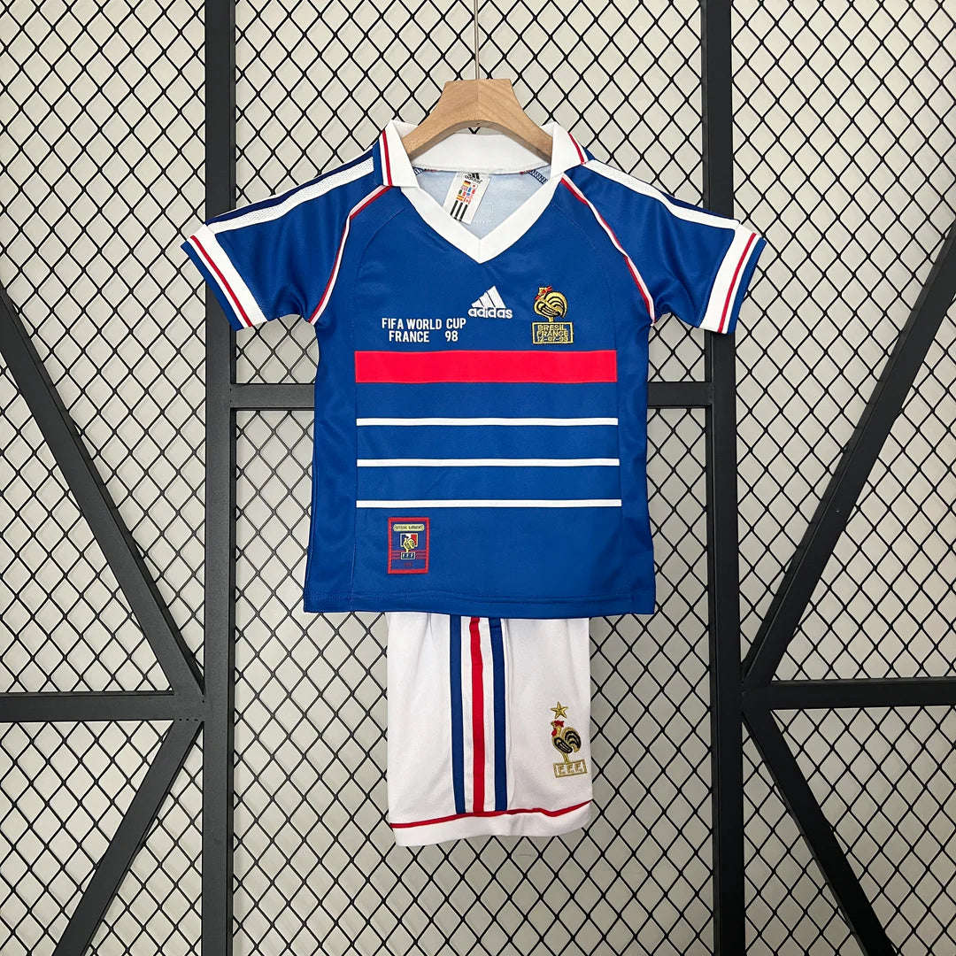 Kit ensemble football France domicile adulte/enfant 1998