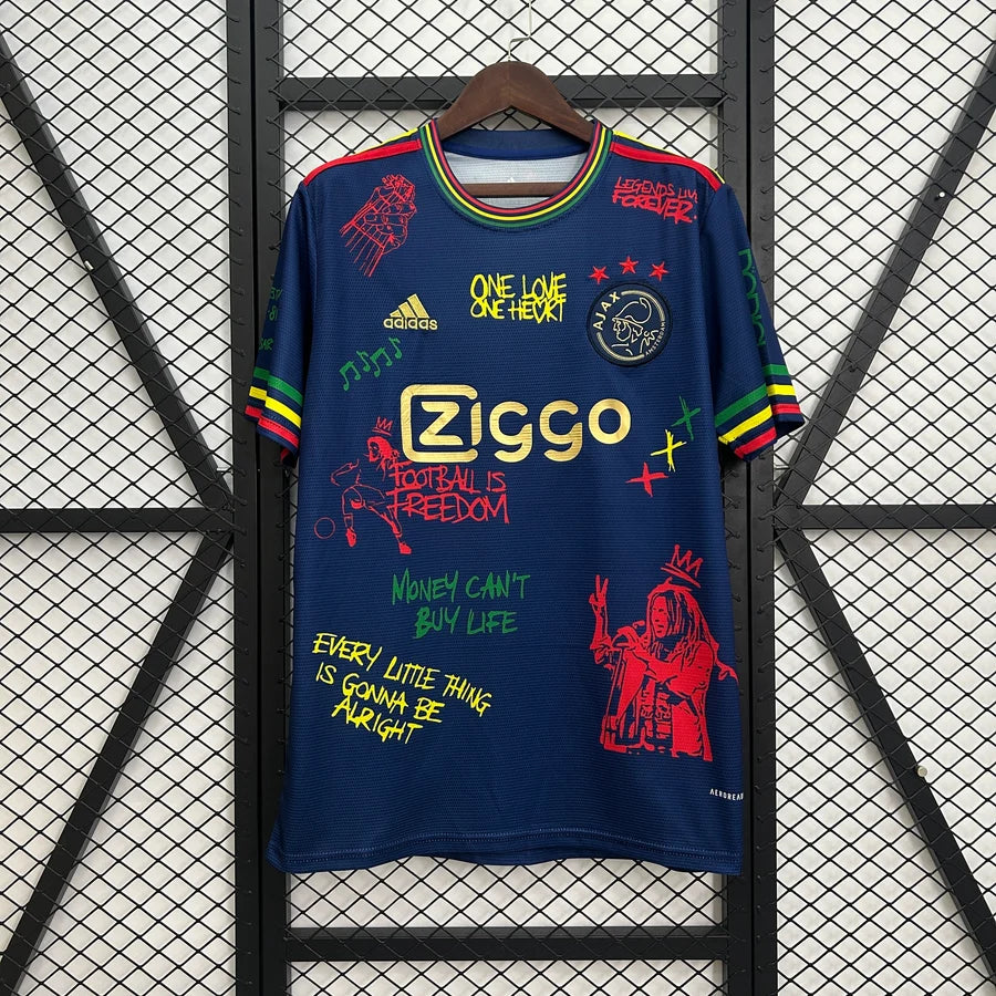 Maillot football Ajax Amsterdam Spécial Bob Marley Blanc 2025/26
