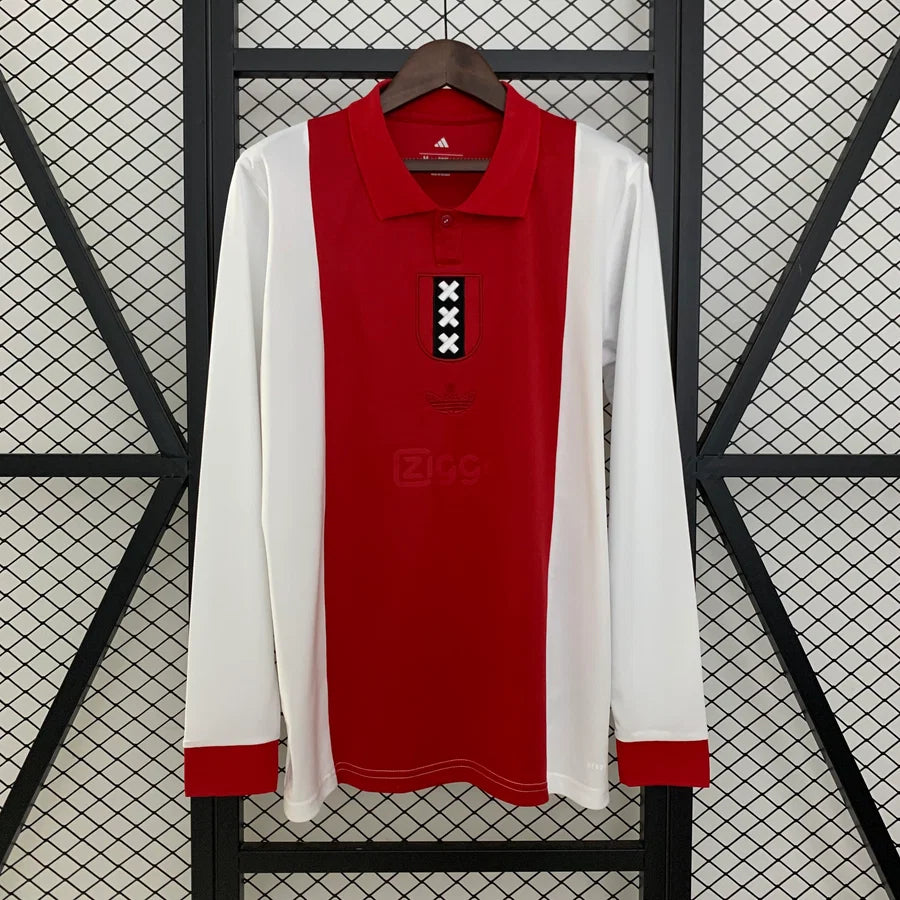 Maillot football Ajax Amsterdam Vintage Rétro 125 ans manches longues