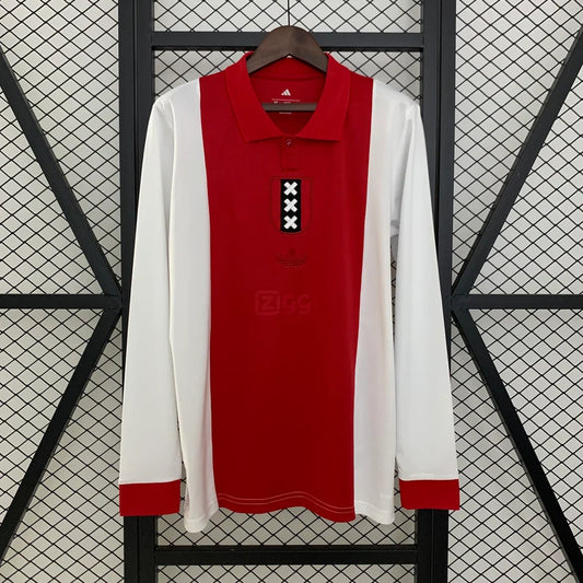 Maillot football Ajax Amsterdam Vintage Rétro 125 ans manches longues
