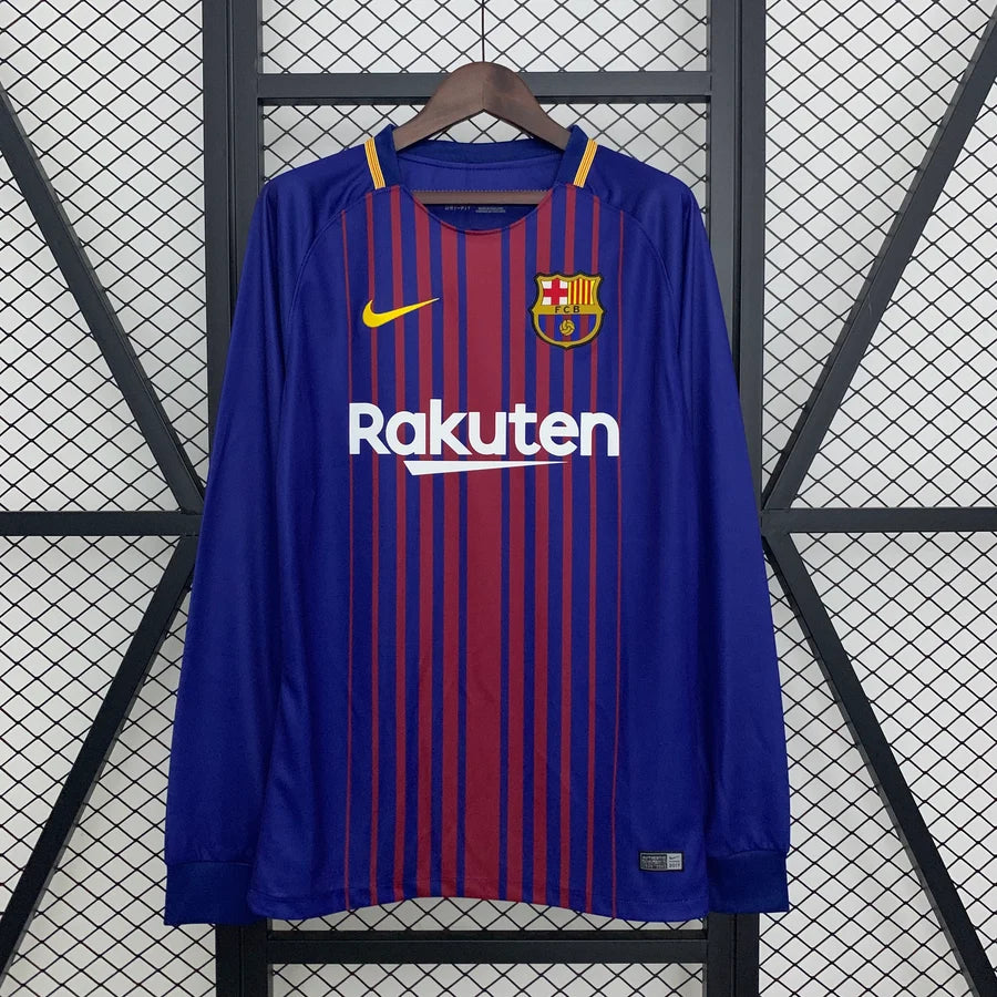 Maillot football FC Barcelone Barcelona domicile manches longues 2017/18