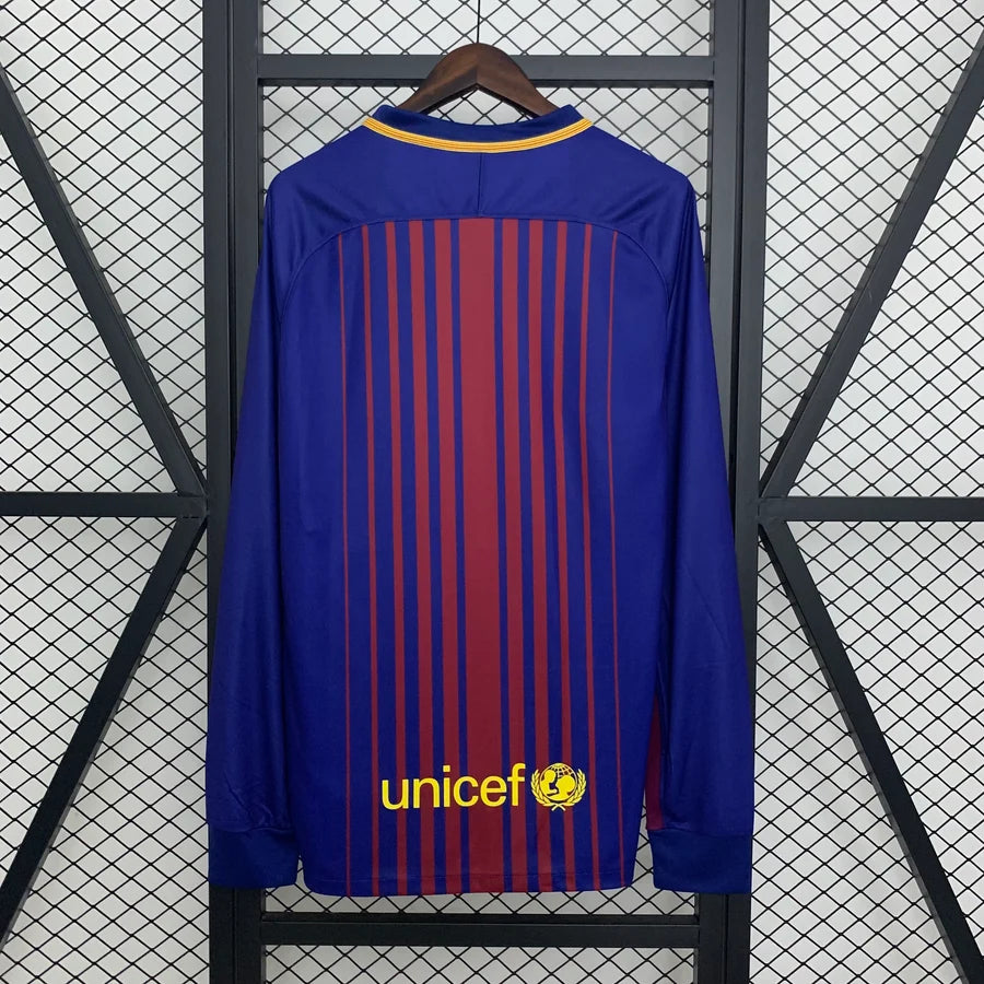 Maillot football FC Barcelone Barcelona domicile manches longues 2017/18