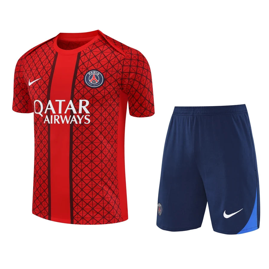 Kit ensemble football PSG Paris training rouge 2025/26