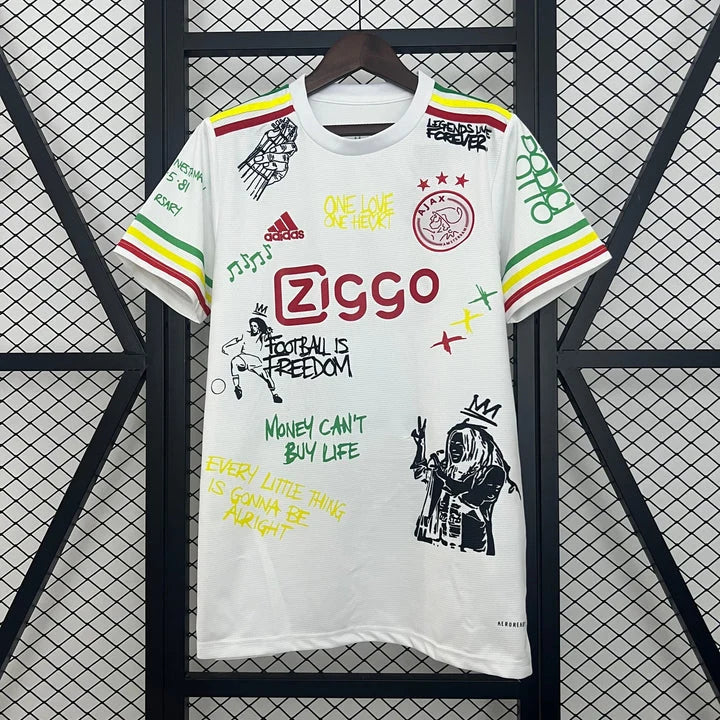 Maillot football Ajax Amsterdam Spécial Bob Marley Blanc 2025/26