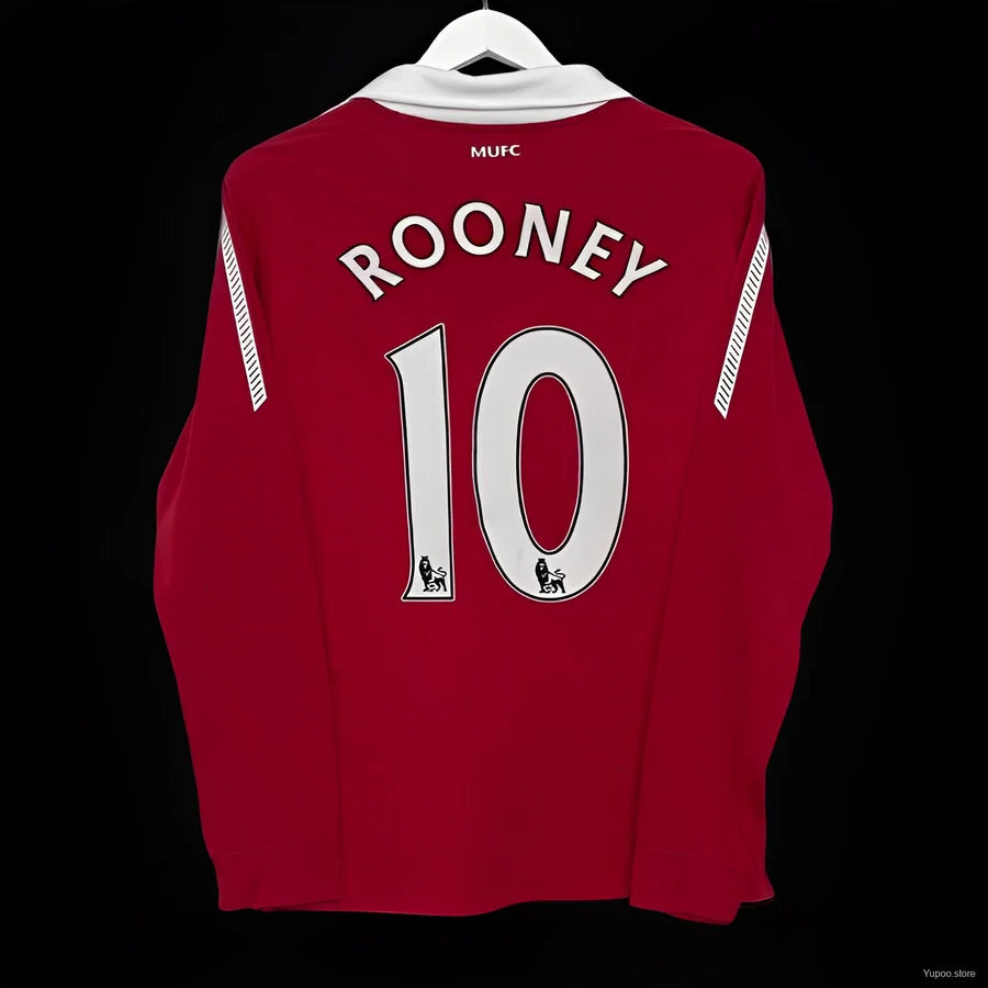 Maillot football Manchester United domicile manches longues 2010/11 ROONEY #10