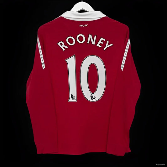 Maillot football Manchester United domicile manches longues 2010/11 ROONEY #10