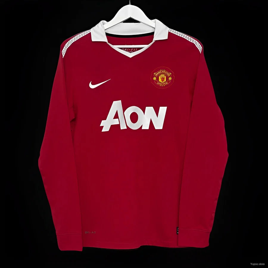 Maillot football Manchester United domicile manches longues 2010/11 ROONEY #10