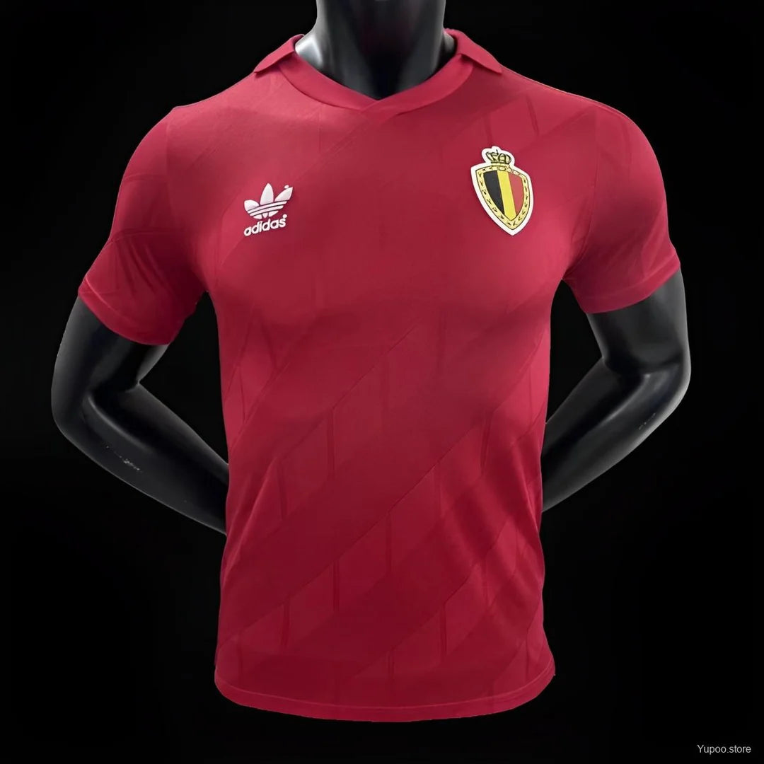 Maillot football Belgique Belgium Rétro Player Version 1986