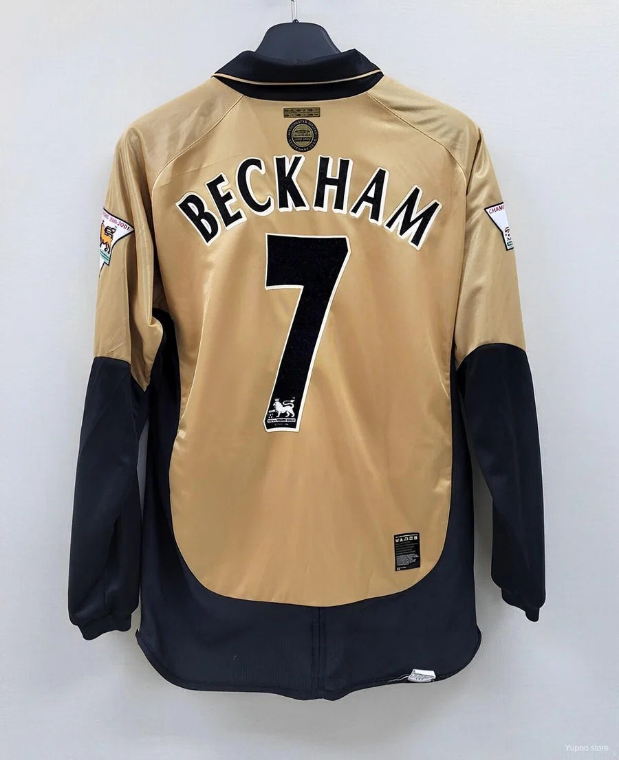 Maillot football Manchester United third manches longues réversible 2001/02 BECKHAM #7