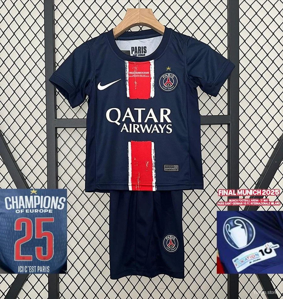Kit ensemble PSG Paris Officiel avec Étoile – Édition Spéciale Finale Ligue des Champions 2024/25