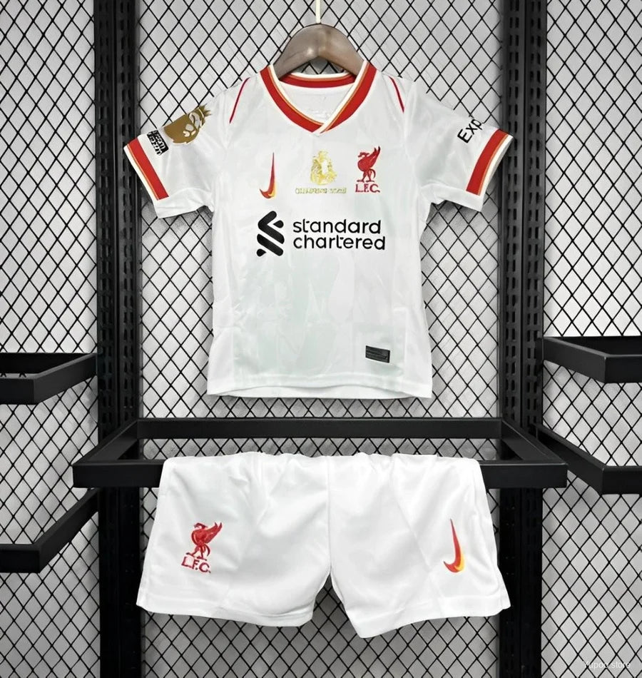 Kit ensemble football Liverpool blanc CHAMPIONS 2024/25